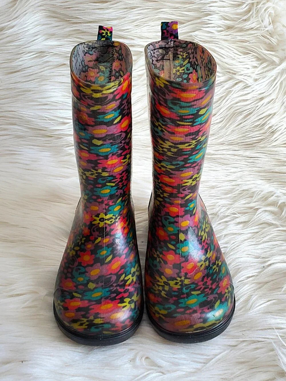 Capelli Of New York Floral Kids Rain Boots Size 10/11